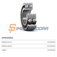 Rolamento Duplo Rígido de Esferas SKF 4201 ATN9