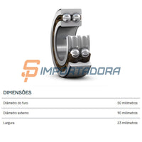 Rolamento Duplo Rígido de Esferas SKF 4210 ATN9