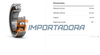 Rolamento de Contato Angular SKF 7206 BEP