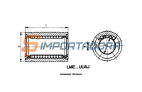 Rolamento Linear de Precisão IKO LME 162636 NUUAJ