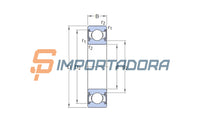 Rolamento Rígido de Esferas SKF 627-2RSH/C3