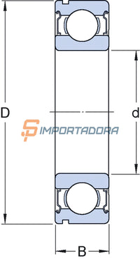Rolamento Rígido de Esferas SKF 16005