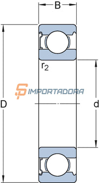 Rolamento Rígido de Esferas SKF 16018