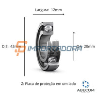 Rolamento Rígido de Esferas SKF 6004-Z