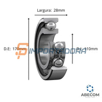 Rolamento Rígido de Esferas SKF 6022