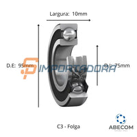 Rolamento Rígido de Esferas SKF 61815/C3