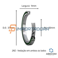 Rolamento Rígido de Esferas SKF 61904-2RZ