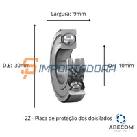 Rolamento Rígido de Esferas SKF 6200-2Z
