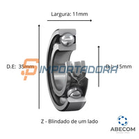 Rolamento Rígido de Esferas SKF 6202-Z