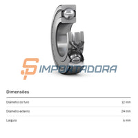 Rolamento Rígido de Esferas SKF W 61901-2Z