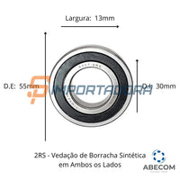 Rolamento Rígido de Esferas Timken 6006-2RS