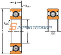 Rolamento Rígido de Esferas Timken 6015-2RS