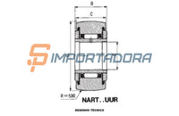 Rolamento de Apoio de Agulhas IKO NART 12 UUR