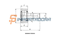 Rolamento Rolo de Leva IKO NUCF 18BR