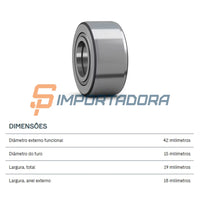 Rolamento Rolo de Leva SKF NUTR 1542 A
