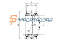 Rótula Radial Autoalinhável IKO GE 70 ES-2RS