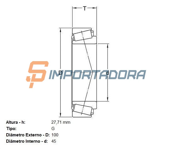 Rolamento Radial de Rolos Cônicos SKF 31309/CL7C