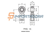 Terminal Rotular Auto-Alignável IKO PHS 22 A