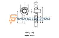 Terminal Rotular IKO POS 18 A - GAKFR 18 PB